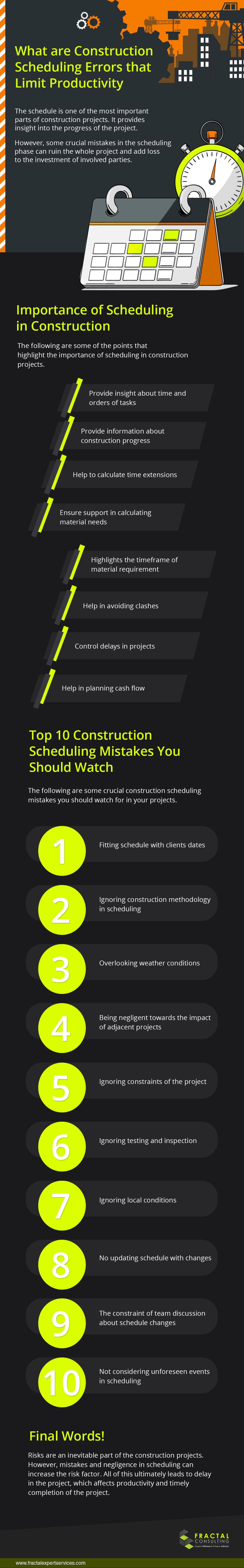 What are Construction Scheduling Errors that Limit Productivity